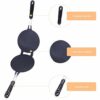 Waffle Cone Maker,Egg Roll Pan Non Stick Egg Roll Waffle Cone Machine with Long Handle Aluminum Alloy Egg Roll Machine Crepe Maker Ice Cream Cone