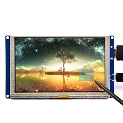 GeeekPi 5 inch HDMI Monitor LCD Resistive Touch Screen 800x480 LCD Display USB Interface for Raspberry Pi 3/2 Model B/B+ & Banana Pi (Plug and Pl