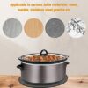 2PCS Slow Cooker Mat,Oval Slow Cooker Heat Resistant Mat,Protector Slider Mat Compatible with Crockpot 6-8 Quart,Appliance Slider Kitchen Counter
