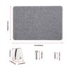 Jhanw Desk Dividers Partitions for Office Desk, Portable Privacy Panel with Clamp, Sneeze Guard Desk Shield 36" x 24", Grey Office Dividers Parti