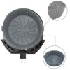 2Pcs Silicone Air Fryer Liners Reusable Air Fryer Silicone Pot Heat Resistant Round Silicone Baking Pan/Basket Air Fryer Accessories Paper Liners