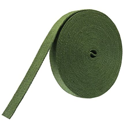 kuou Garden Tree Ties Straps, 32.8 FT/10 M Green Heavy Duty Webbing Strap Nylon Strap Plant Ties for Large Plant, Grafting and Straightening, Gar