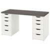 LAGKAPTEN/ALEX Desk,140x60 cm, durable and easy to care for. Desks for home. Desks & computer desks. Tables & desks. Furniture. (White)