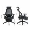 SCDBGY Ygqbgy Executive Office Chair - High Back Office Chair with Footrest and Thick Padding - Reclining Computer Chair with Ergonomic Segmented