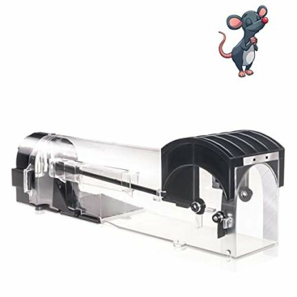 Humane Mouse Trap, 32 cm Enlarged Smart Mouse and Rodent Trap, No Kill The Mice, Pets & Children Friendly, Like a Real Mouse Home (Black)