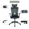 Ergonomic Office Chair Mesh Desk Chair High Back Executive Computer Chair with Adjustable Headrest, Backrest and Lumbar Support, 3D Breathable Sw
