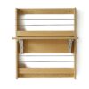 Wall Mounted Desk,Folding Drop-leaf Table with Bookshelf,Foldable Bookshelves,Space-Saving Fold Down Computer Laptop Writing Workbench,for Home O