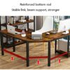 JFJL Reversible L Shaped Desk Sturdy L Shaped Gaming Desk with Large Desktop, L Desk for Gaming & Home Office, Space Saving Corner Desk Easy To A