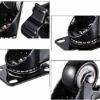 GTYT 4Pcs Swivel Castors Mute Wear-Resistant Pu Rubber Caster Wheel,with Brake Lockable,Casters Load 200kg 40mm Heavy Duty Caster Wheels For Furn