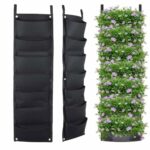 2 Pack Wall Planting Bags - 7 Pocket Hanging Vertical Wall Planter Planting Grow Bags for Indoor and Outdoor Use - Perfect for Balconies, Yards,