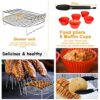 YINGRACE Air Fryer Accessories 9in, 12 PCS BPA-Free Air Fryers Accessory Set Compatiable for Cosori 5.5L, Instant 5.7L, Tower 7L, Phillips 7.3L,