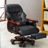 YT.JYUERI Relax Comfortably Safe Executive Chairs Executive Chairs Office Chair Ergonomic Desk Chair Cowhide Computer Chair with Arms Lumbar Supp