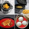 2 Pieces 8.0 Inch of Non-Stick Air Fryer Lining Air Fryer Accessories Reusable Air Fryer Silicone Air Fryer Pad Anti-Stick Food Tools Suitable fo