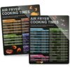 2 Pack Air Fryer Cooking Time Chart Magnetic Cheat Sheet UK Air Fryer Temperature Conversion Chart Air Fryer Accessories Magnetic Cheat Sheet Air
