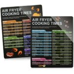 2 Pack Air Fryer Cooking Time Chart Magnetic Cheat Sheet UK Air Fryer Temperature Conversion Chart Air Fryer Accessories Magnetic Cheat Sheet Air