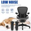 NUOBESTY 30pcs Caster Socket Sleeve Furniture Socket Office Chair Caster Wheels Furniture Inserts for Stem Caster Grip Ring Caster Chair Legs (Bl