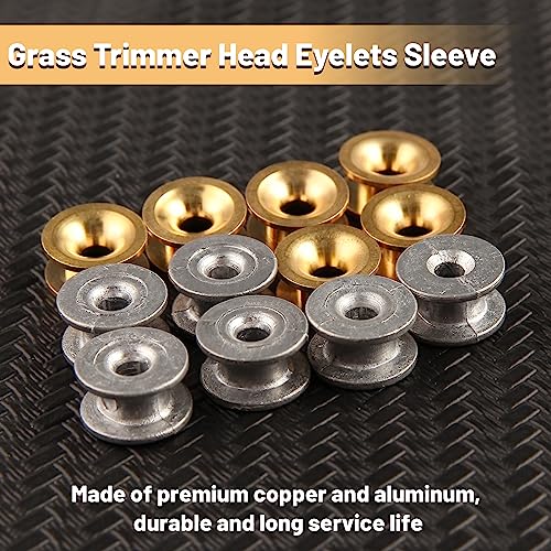 LEONTOOL 12pcs Grass Trimmer Head Eyelets Sleeve Mowing Head Eyelet Sleeve Trimmer Cutter Universal Mower Accessories Lawn Mower Parts for Lawn G
