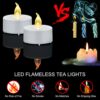 Tappovaly Battery Operated Flameless LED Tea Lights Candles 100 Hours Realistic Flickering Bulb Battery Operated Tea Lights Seasonal for Hallowee
