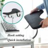 WANGFENG Ergonomic Keyboard Drawer, Under Desk Keyboard Tray Support Sliding Keyboard Stand with Swivel Mouse Platform for Home or Office