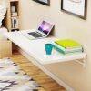 ZAKSEM Desk Perfect addition to Home Office/Laundry/Home Bar Small Folding Wall Table Fold Down Wall Mount Pink-70 50cm