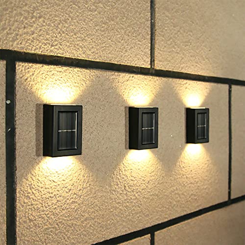 Febelle Solar Wall Lamps Up and Down Solar Wall Light Waterproof Solar Powered Front Door Light Outdoor LED Step Lights for Garden, Courtyard, Pa