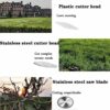 String Trimmer Electric Lawn Mower Small Household Lawn Mower The Best Assistant for Gardens and Farms with Plastic Blade (Size : Battery*2)