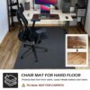 Chair Mat for Hard Floor, 48"x36" Office Chair Mat for Hard Surface, Flannel Fabric Chair Mat for Hardwood Floors, Protector Floor Desk Rug for H