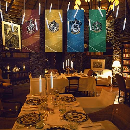 Raycare 12PCS LED Taper Candle Lights, Harry Potter Floating Candles, Flameless Battery Operated Window Candles for Christmas Wedding Birthday Pa