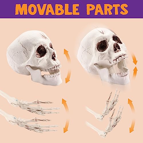 JOYIN 5 PCS Life Size Groundbreaker Skeleton Stakes Halloween Decorations, Full Body Skeleton Yard Stake Realistic Yard Lawn Garden Stakes for Ha