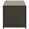 LUKEO Garden Storage Box Resin Weave 100x50x50cm Brown Designed with A Spacious Trunk Made From A Coated Steel Frame