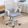 XXSLY Office Chair, Adjustable Height 360° Rotation Seat with Arms and Back Support, for Home Office Conference Study Room