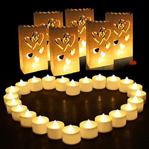 BIQIQI LED Flameless Candle, 3-Piece Set of Acrylic Simulation Flickering Candle Cup with Copper Wire Lamp, Remote Control Candle Light with Time