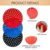 3 Packs Air Fryer Liners, 9 Inch Round Non-Stick Reusable Silicone Air Fryer Mats Heat Resistant Steamer Mats BPA Free Perforated Mats, 100 Perce