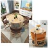 KUKIXO 80cm Small Round Business Negotiation Reception Tables and Chairs CombinationOffice Hotel Picnic Tables Garden Furniture Combination Sets