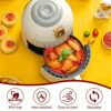 2PCS Non-Stick Air Fryer Liners 8Inch Heat Resistant Round Reusable Silicone Air Fryer Mats for Kitchen Baking Food (Black+Red)
