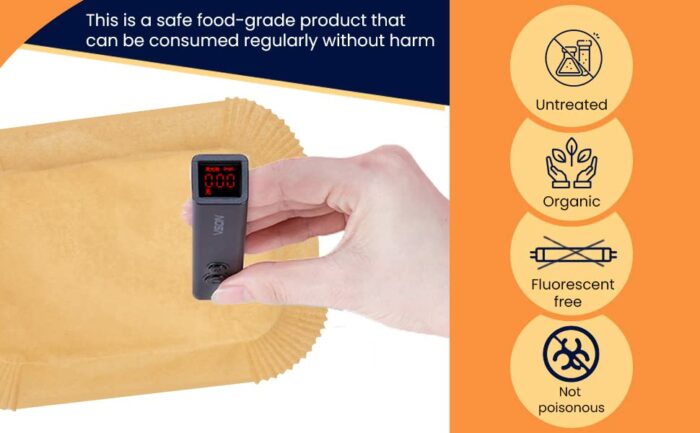 WAD 100pcs Air Fryer Liners Disposable for Ninja Dual Air Fryer, 8.7inch Rectangle Parchment Paper Liners, Air Fryer Accessories, Oil Resistant,