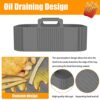 2Pcs Silicone Air Fryer Liners for Ninja Dual Air Fryer, Reusable Silicone Air Fryer Basket Air Fryers Accessories Heat Resistant Silicone Airfry