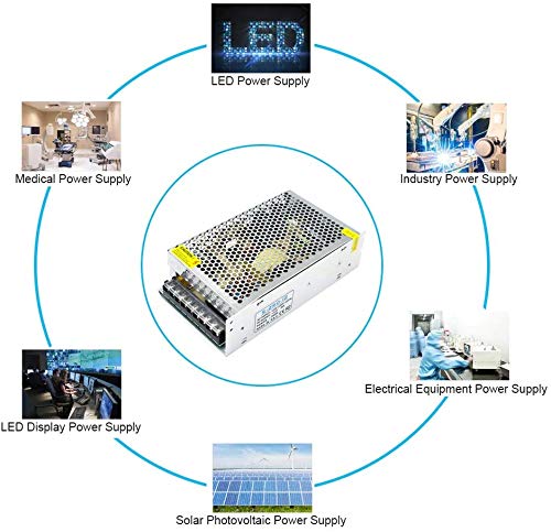 inShareplus 12V 20A 240W, DC Universal Regulated Switching Power Supply, 110/220V AC to DC 12 Volt LED Driver, Converter, Transformer for LED Str