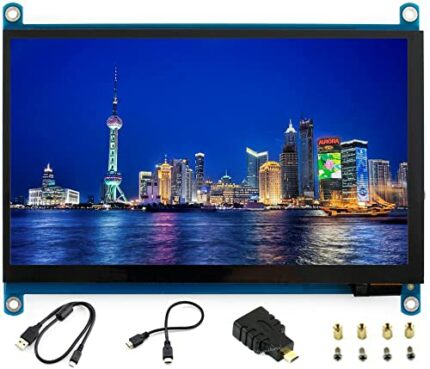 7inch HDMI LCD 1024x600 IPS Capacitive Touch Screen,HDMI/VGA Display Interface Support All Version Raspberry Pi 4B/3B+/3B/2B/Zero/Zero W/Zero WH,