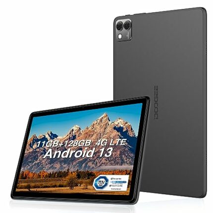 DOOGEE T10S Tablet 10.1 Inch FHD+,11GB RAM(6GB+5GB), 128GB ROM(TF 1TB), 6600mAh Battery, Android 13 Tablet with Dual 4G, 2.4/5G WiFi, TÜV Certifi