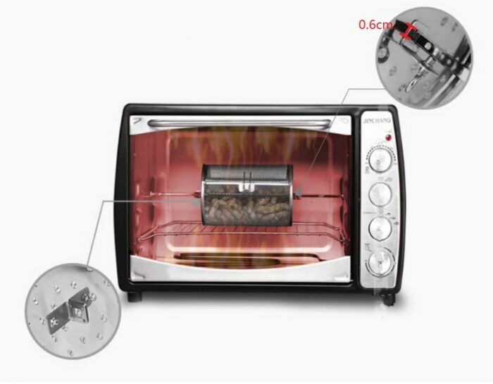 Kitchnexus Rotisserie Basket Cage Roaster Drum Coffee Bean Nuts BBQ Grill Stainless Steel Air Fry Oven Accessories