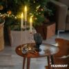 Yeahmart 6PCS LED Taper Candle Lights, Flameless Battery Operated Window Candles for Christmas Wedding Churches Birthday Party Decorations, Warm