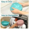 Air Fryer Silicon Liner, 8 INCH 2 Pack, Reusable Air Fryer Liners, Silicone Air Fry Liner (Grey Pot & Black Mat)