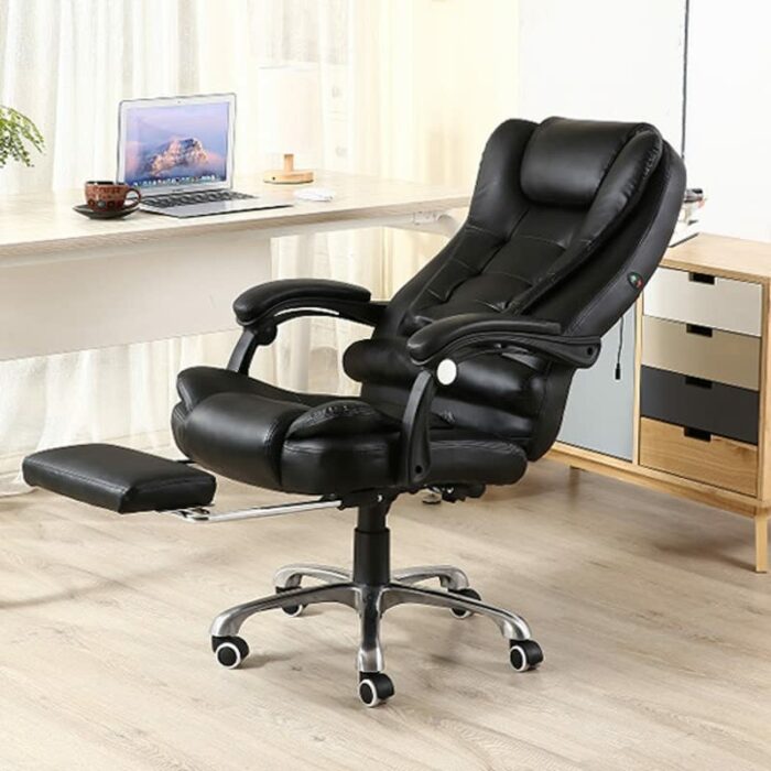 ZCMEB Gaming Chair Massage Synthetic Leather Office Chair Home Reclining Computer Boss Chair Swivel Lifting