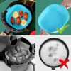 2 Pcs 7.7 inch Silicone Air Fryer Liner, Reusable Air Fryer Silicone Pot for Air Fryer, Oven, and Microwave