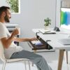 ETHU Keyboard Tray, 26.77" X 11.81" Large Size Keyboard Tray Under Desk with C Clamp-on Mount Easy to Install, Computer Keyboard Stand, Ergonomic