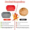 Square Air Fryer Silicone Pot, Foldable Air Fryer Silicone Liners, Non-Stick Food Safe Air Fryer Pad, Replacement of Flammable Parchment Liner Pa