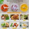 Brieftons QuickPull Food Chopper: Manual Hand Held Chopper / Mixer / Blender to Chop Fruits, Vegetables, Herbs, Onions for Salsa, Salad, Pesto, P