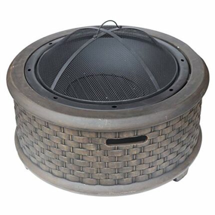 XJWWW-URG Fire Pit Outdoor BBQ Table Garden Firepit Wood Fireplace Heater Patio Deck Yard Suitable for Dining Party Camping and Garden Decoration