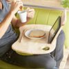 WALNUT Solid Wood Laptop Computer Table, Portable Lazy Collapsible Student Table, Small Table Leisure Table Home Office